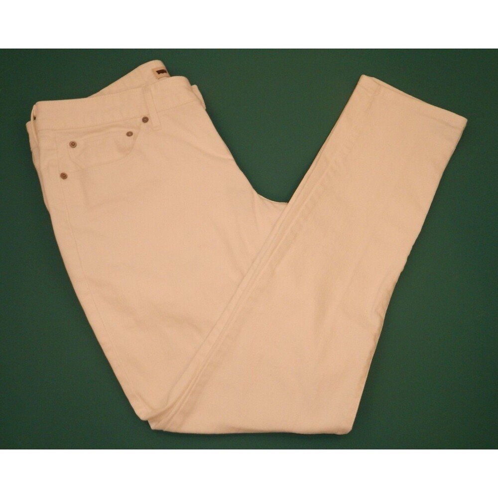 Levi’s Woman’s BOLD Curve White Denim Jeans SKINNY Modern Rise Size 14/32 Cotton